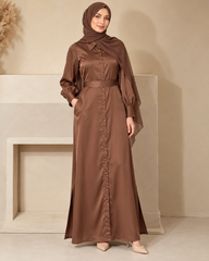 Silk shirt dress