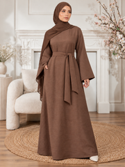Soft linen abaya