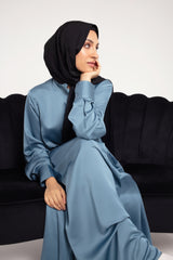 Silk Shirt Abaya