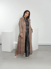 Classic Lined Longline Trench Coat – Modest Ankle-Length Outerwear