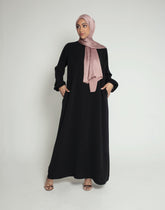Sultana Plain Abaya in Black
