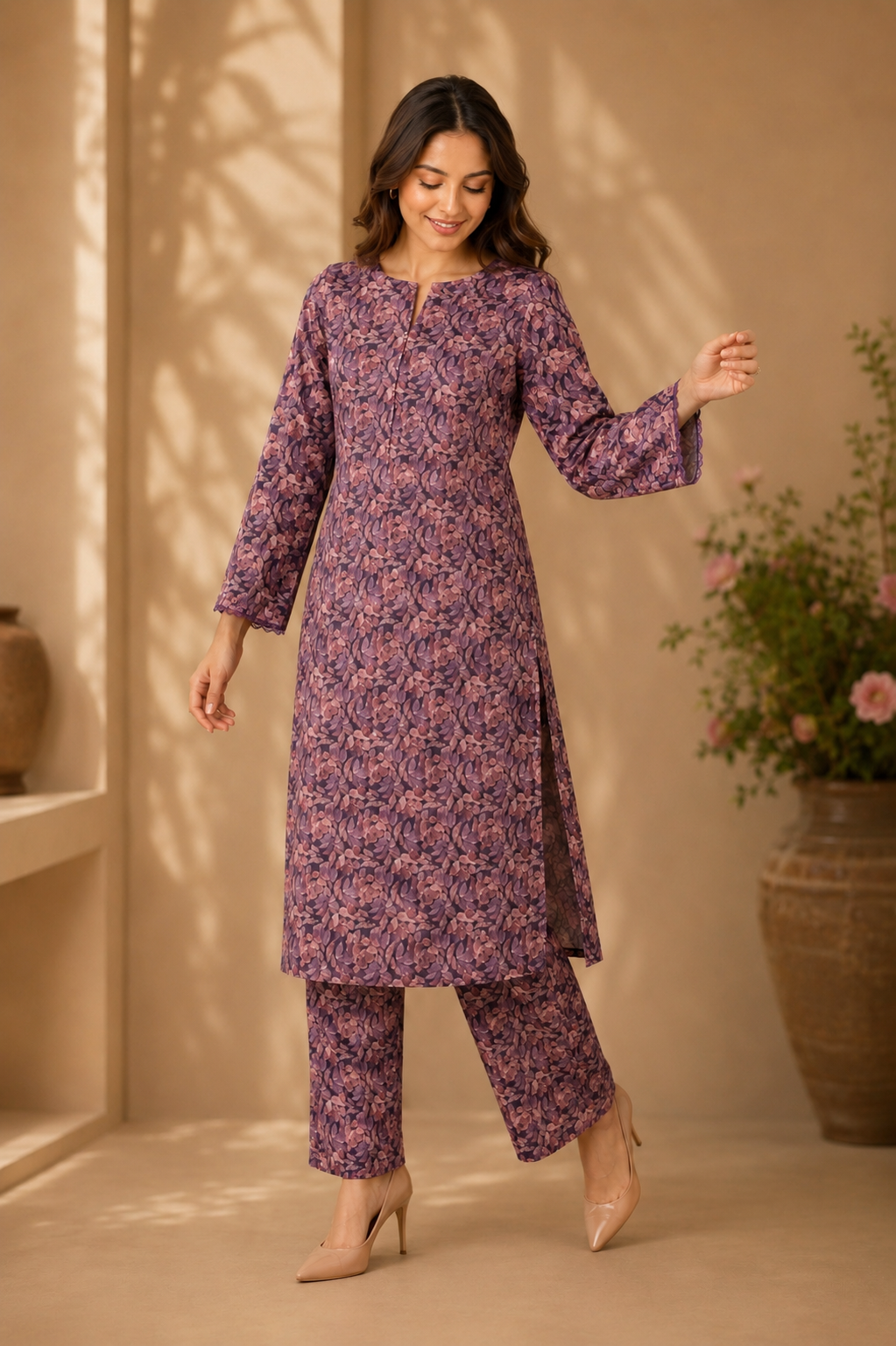 Mauve bloom set