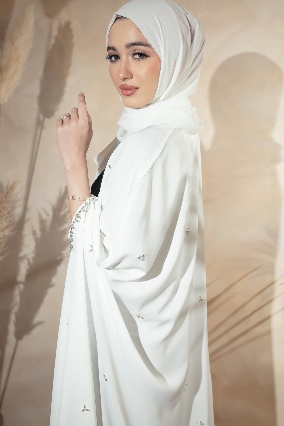 White Rose Abaya