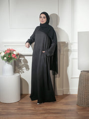 Soft linen abaya