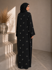 Daisy butterfly abaya