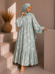 Soft bloom maxi dress