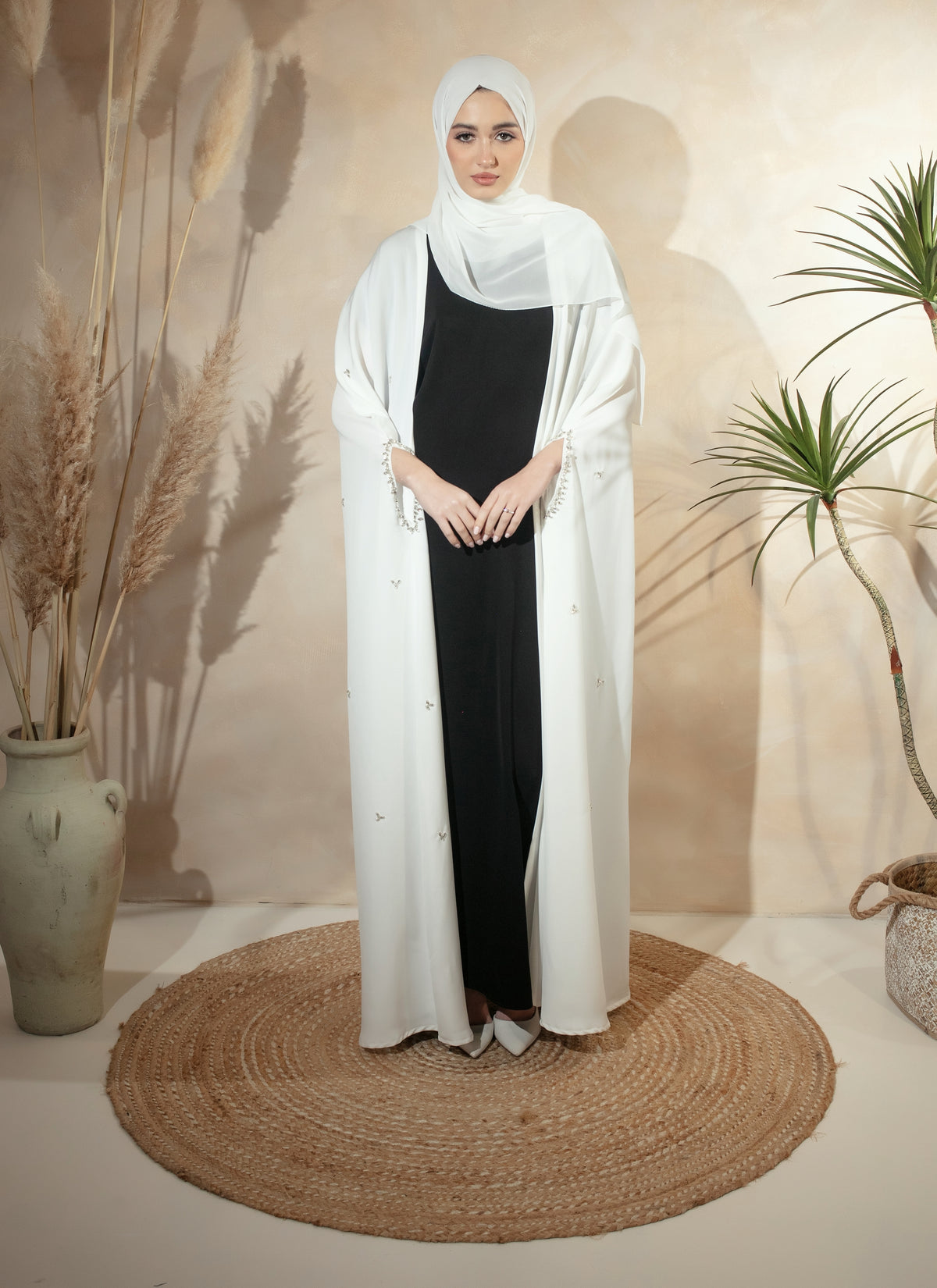 White Rose Abaya