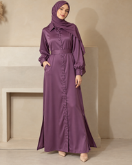 Silk shirt dress