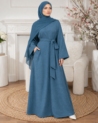 Soft linen abaya