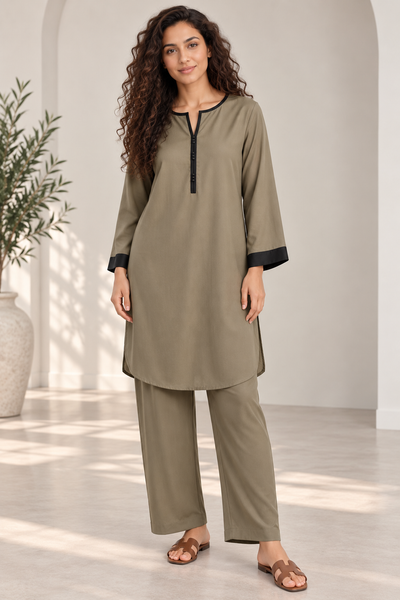 Khaki Kurta set