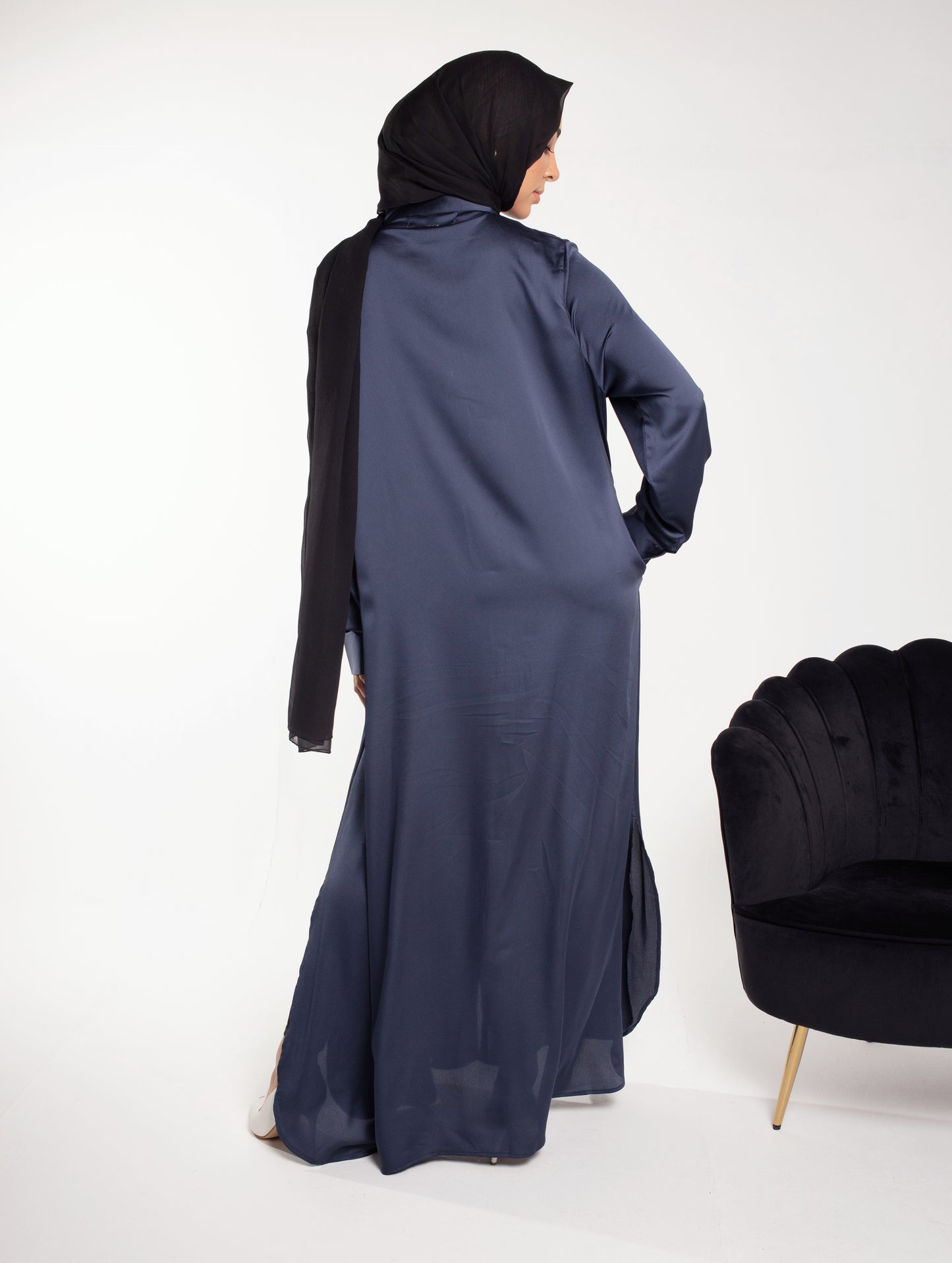 Silk Shirt Abaya