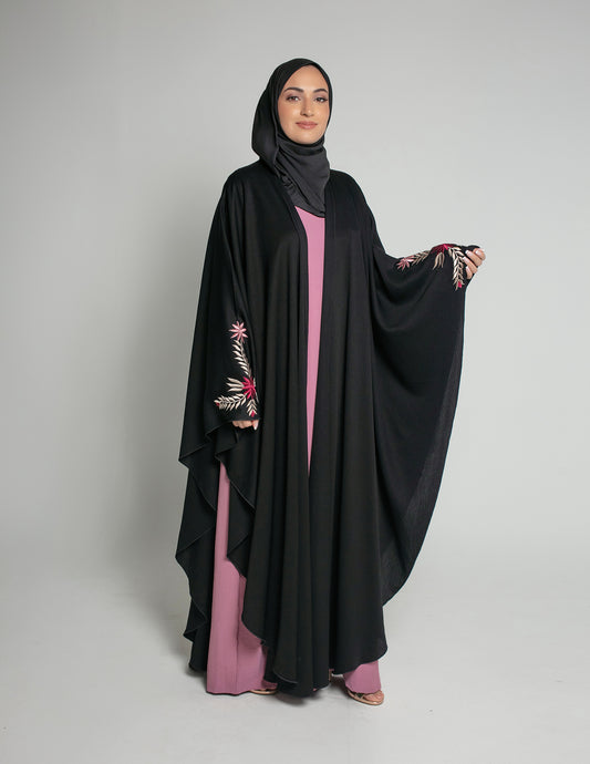 Zadina Wrap Abaya in Black