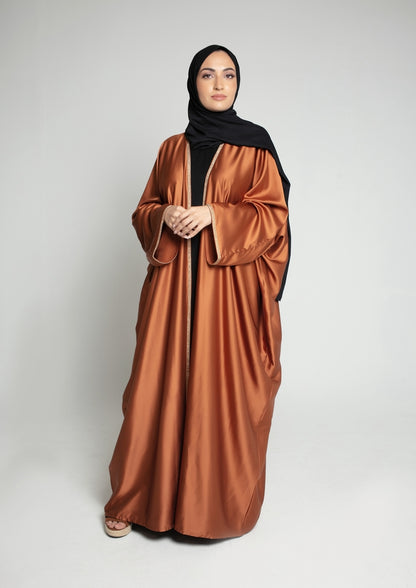 The Tina Open Butterfly Abaya in Terracotta