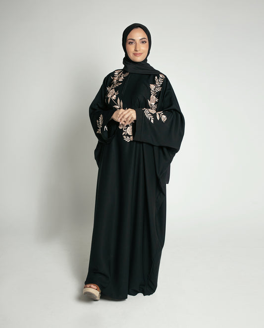 Butterfly Abaya in Black