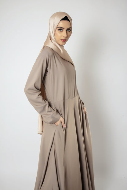 Aliya Maxi Dress in Beige