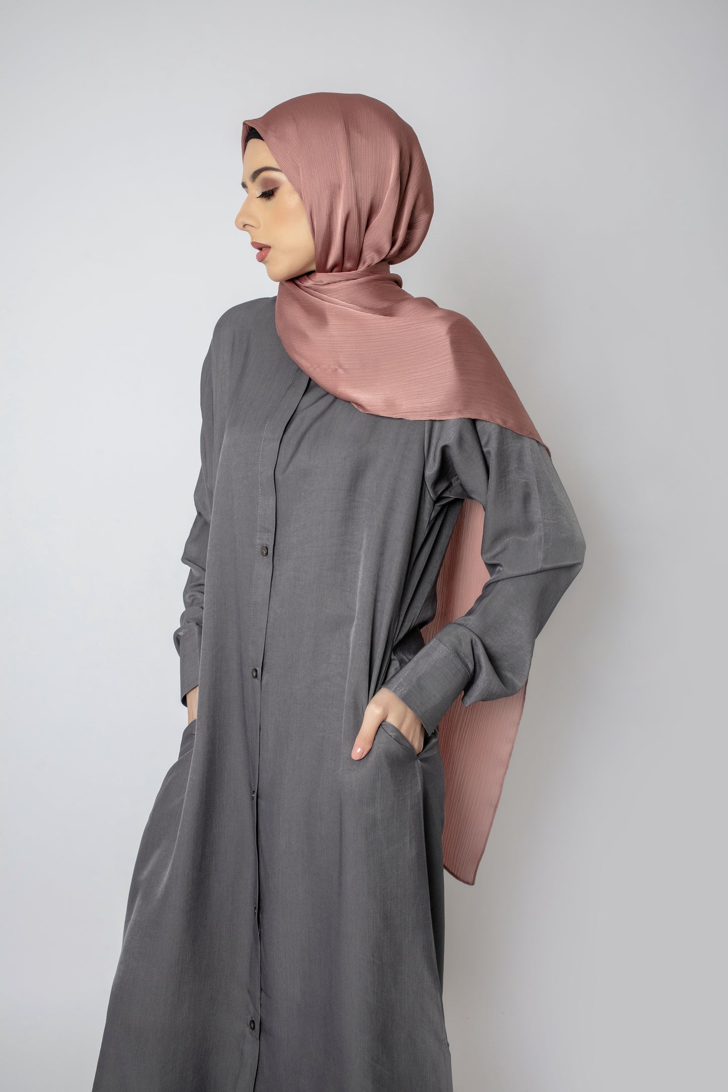 Hania Shirt Dress in Grey