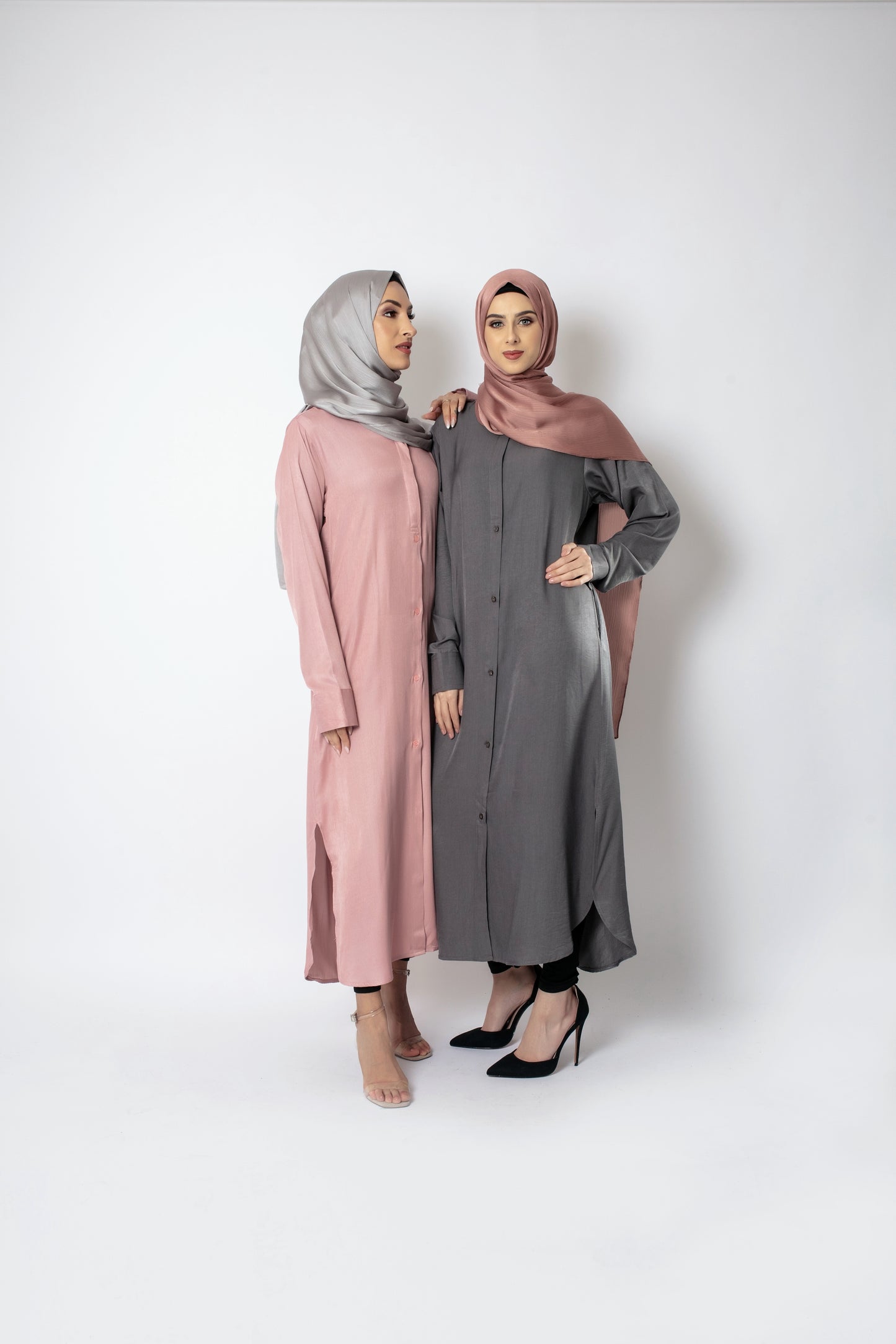 Hania Shirt Dress in Grey