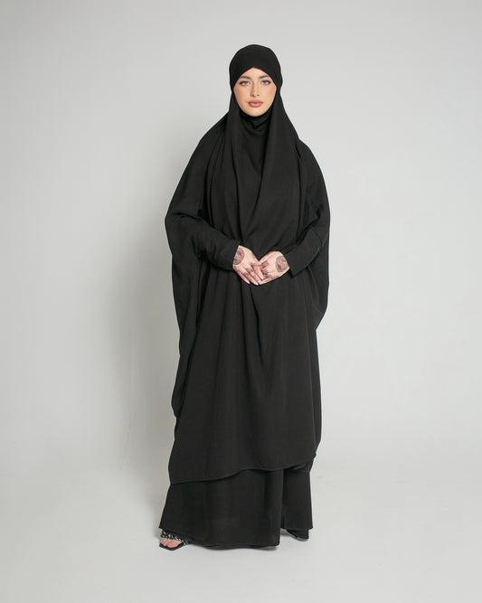 2 Piece Jilbab in Black