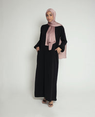 Sultana Plain Abaya in Black